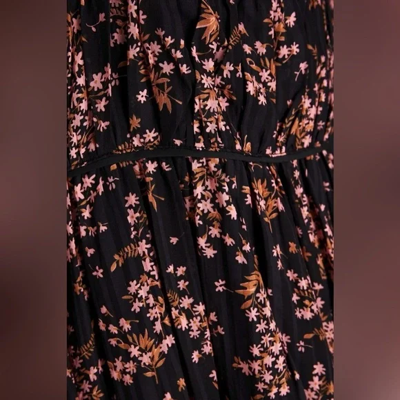 ULLA JOHNSON Joan floral print midi length dress size 10 - Picture 7 of 7